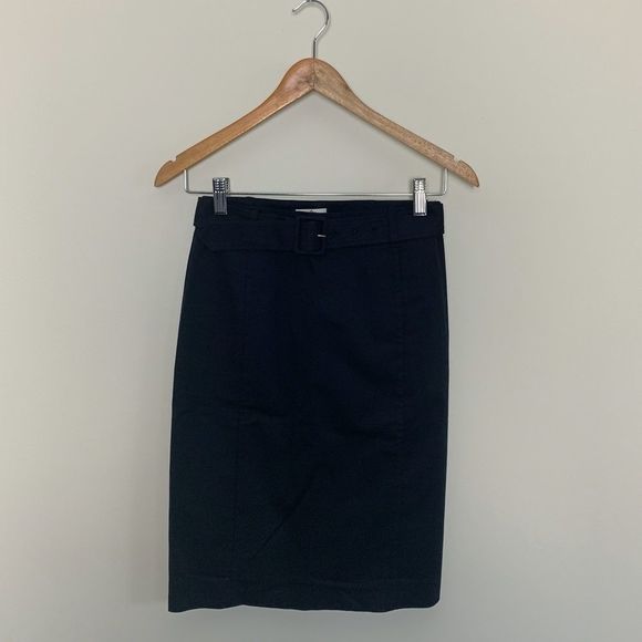 Prada black pencil skirt with belt, XS 38. - Picture 8 of 9